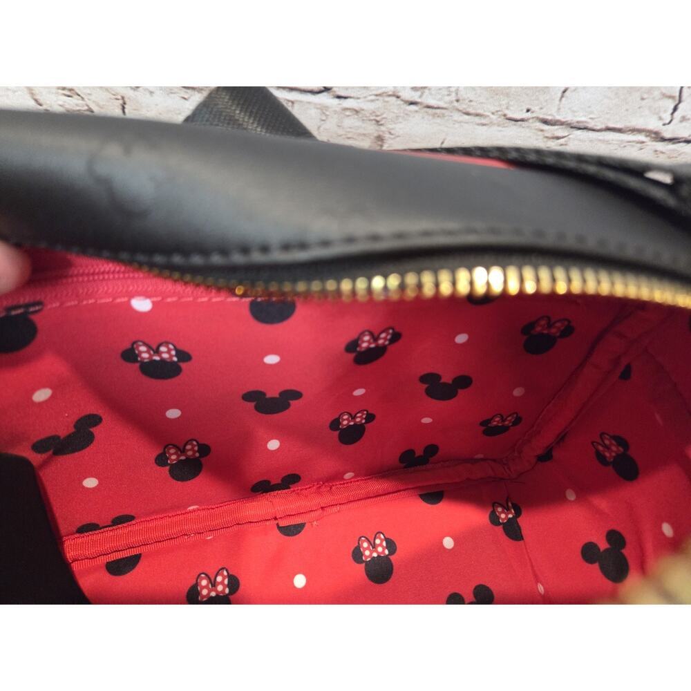 Loungefly Disney Minnie Mouse Metallic Red Bow Ears Crossbody Purse NWT - Picture 6 of 6